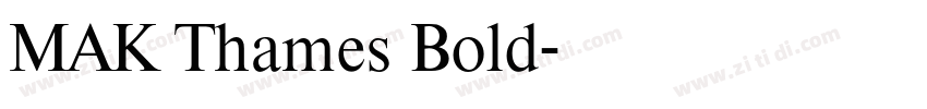 MAK Thames Bold字体转换